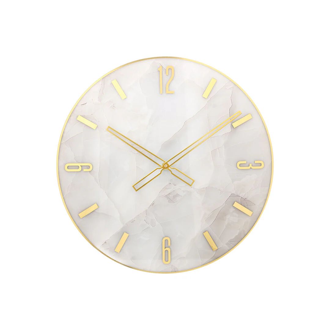 White Marble Clock