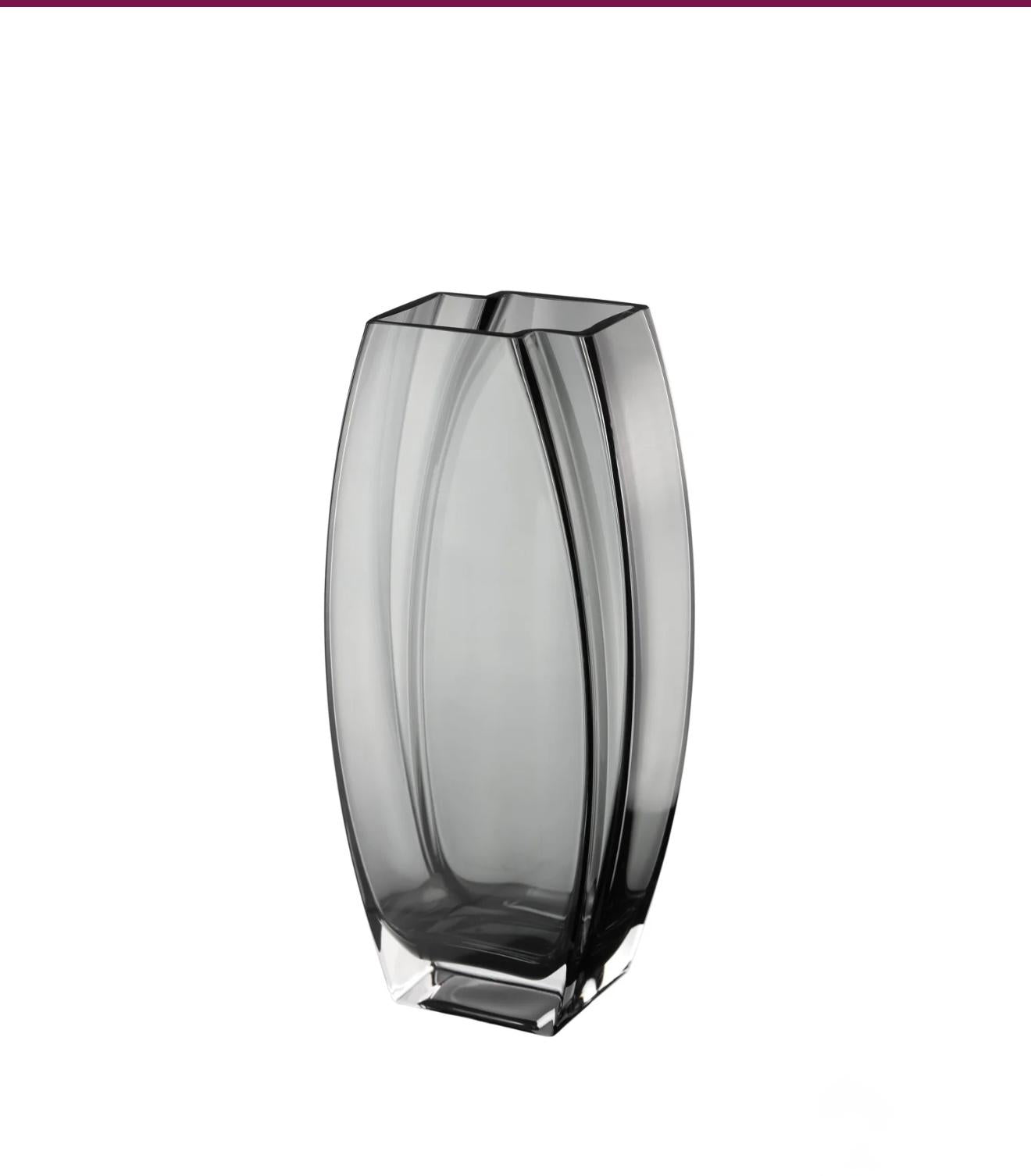 Gray Transparent Vase 12"