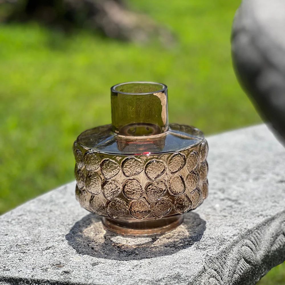 Short Neck Amber Vase