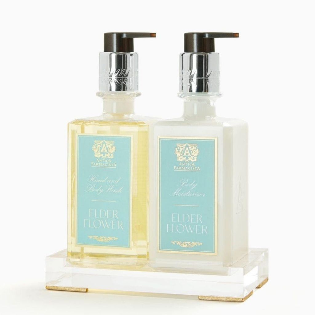 Elder Flower Acrylic Bath and Body Set