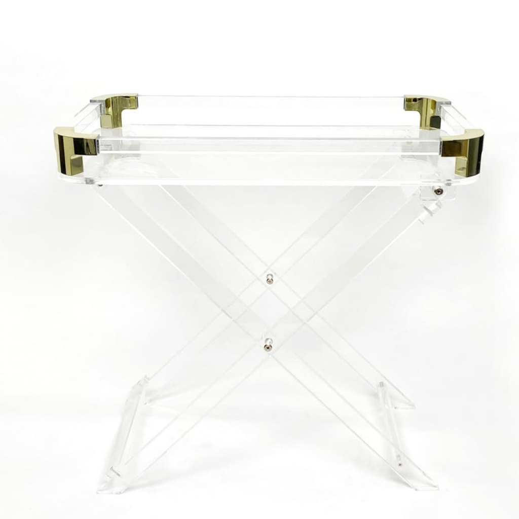 Gold Acrylic Foldable Table