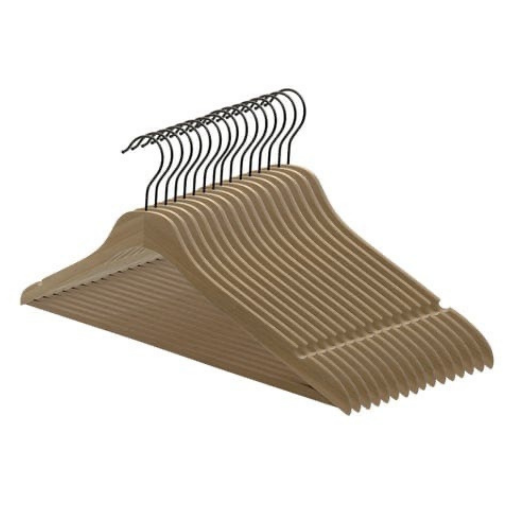 Beige Wood Slimline Suite Hanger