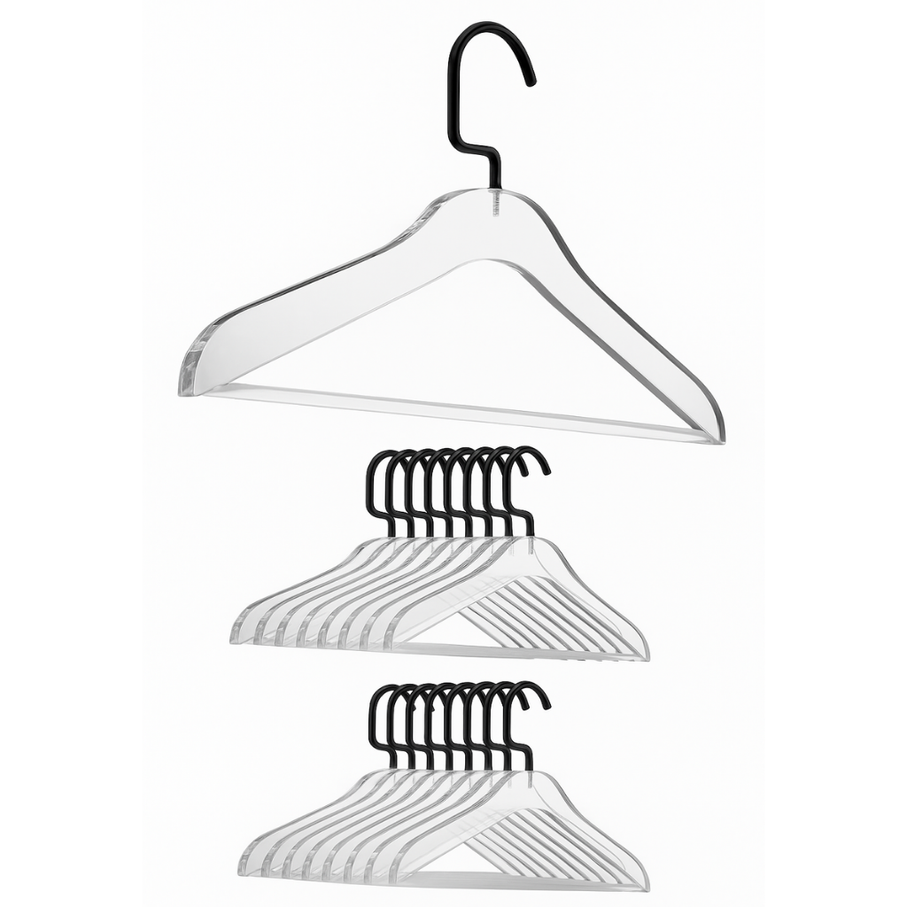 Black Acrylic Hanger With Bar