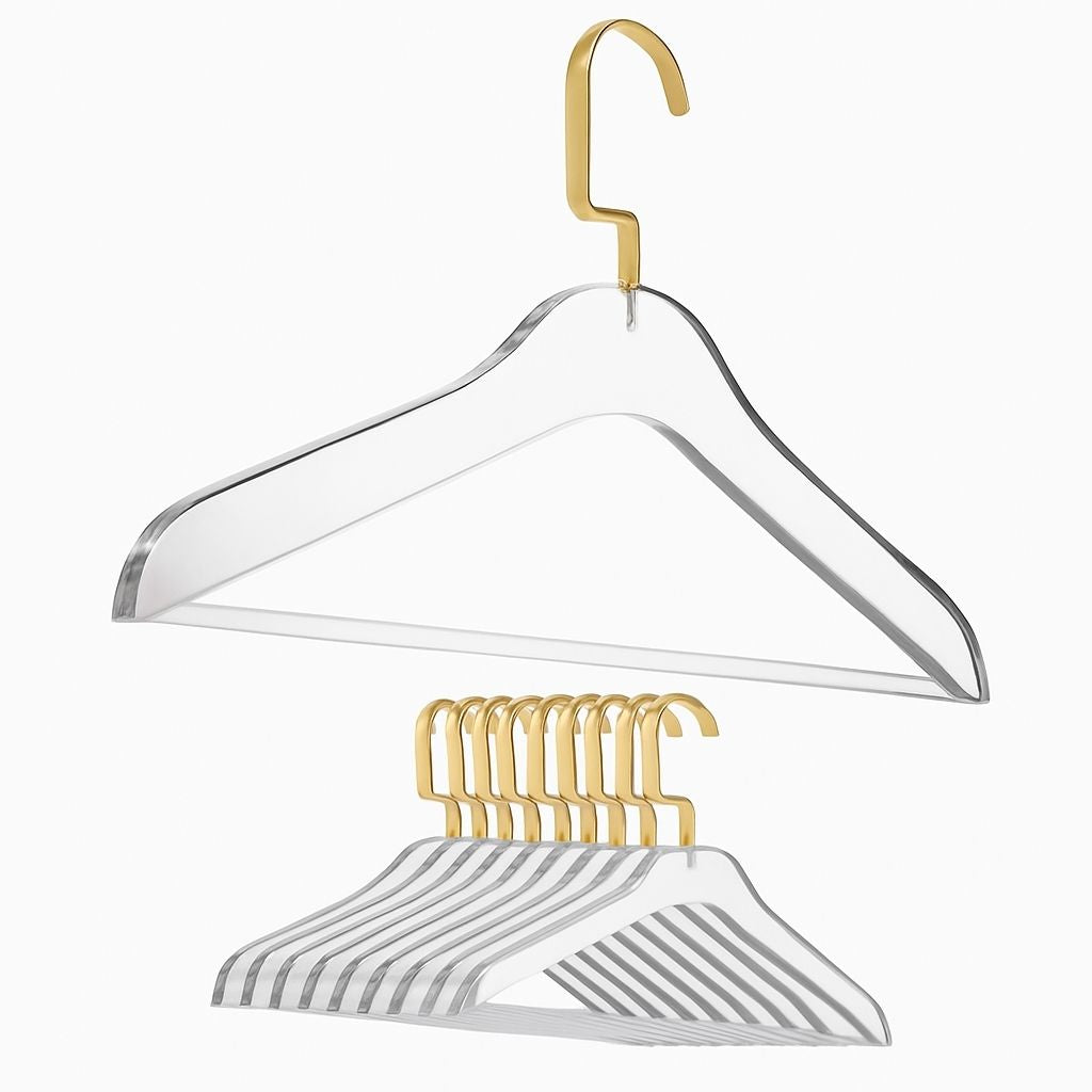 Gold Acrylic Hanger With Bar