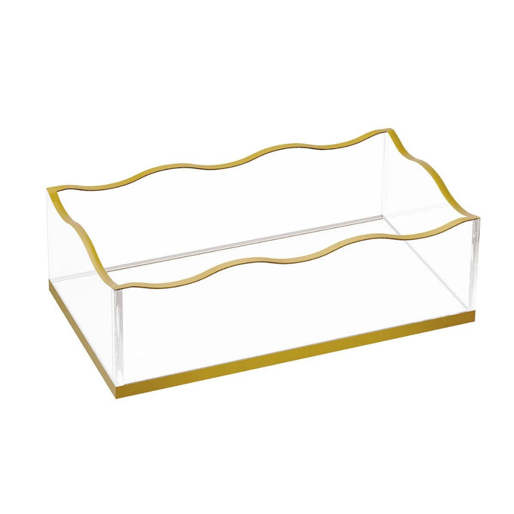 Wavy Gold Guest Towel Holder