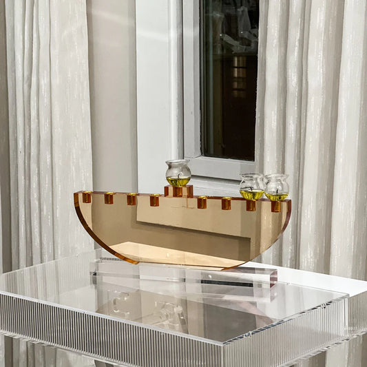 Amber Acrylic Menorah