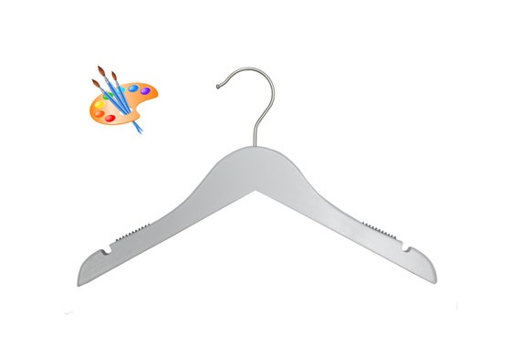 Kids White Wooden 12" Hanger