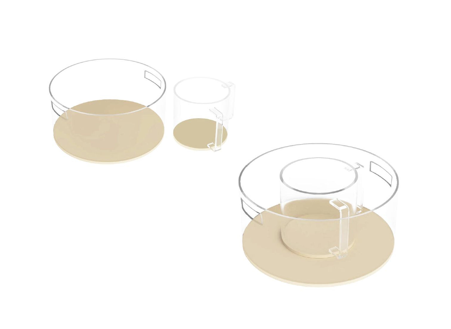 Beige Negel Vasser set