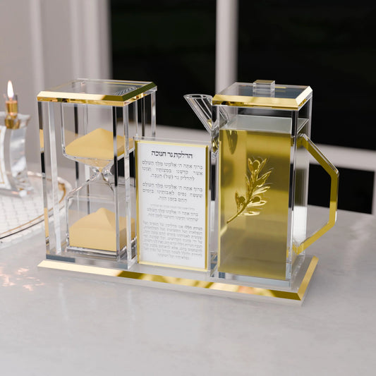 Hourglass & Oil Jug Set