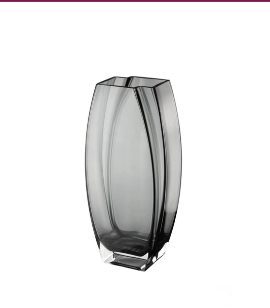 Gray Transparent Vase 12"