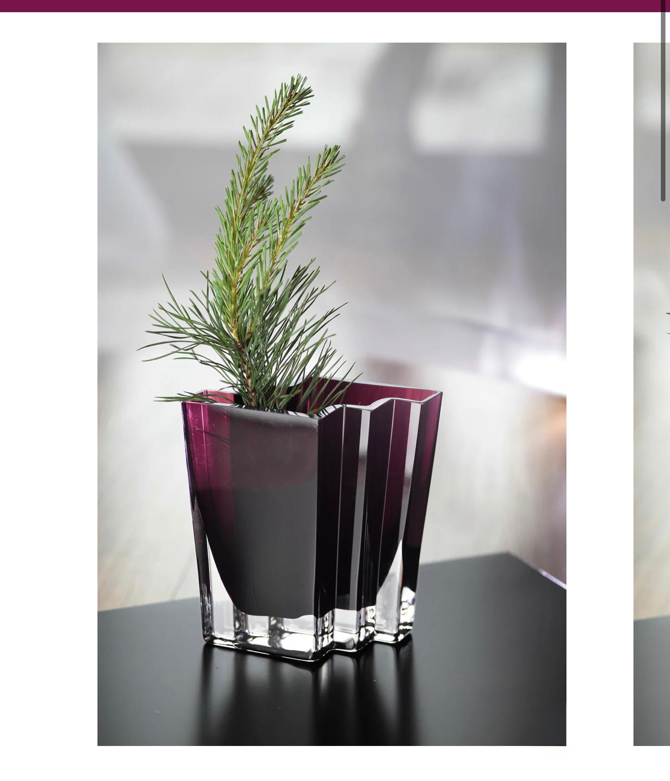 Amethyst Chevron Vase 6"