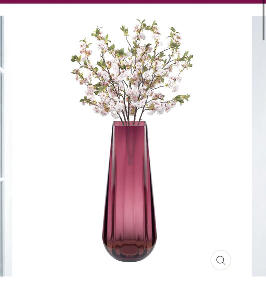 Amethyst Square Top Vase 13.9"