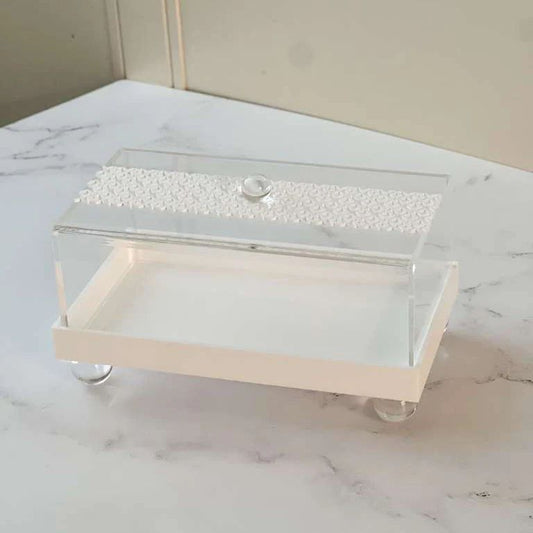 White Laser Cut Cake Tray