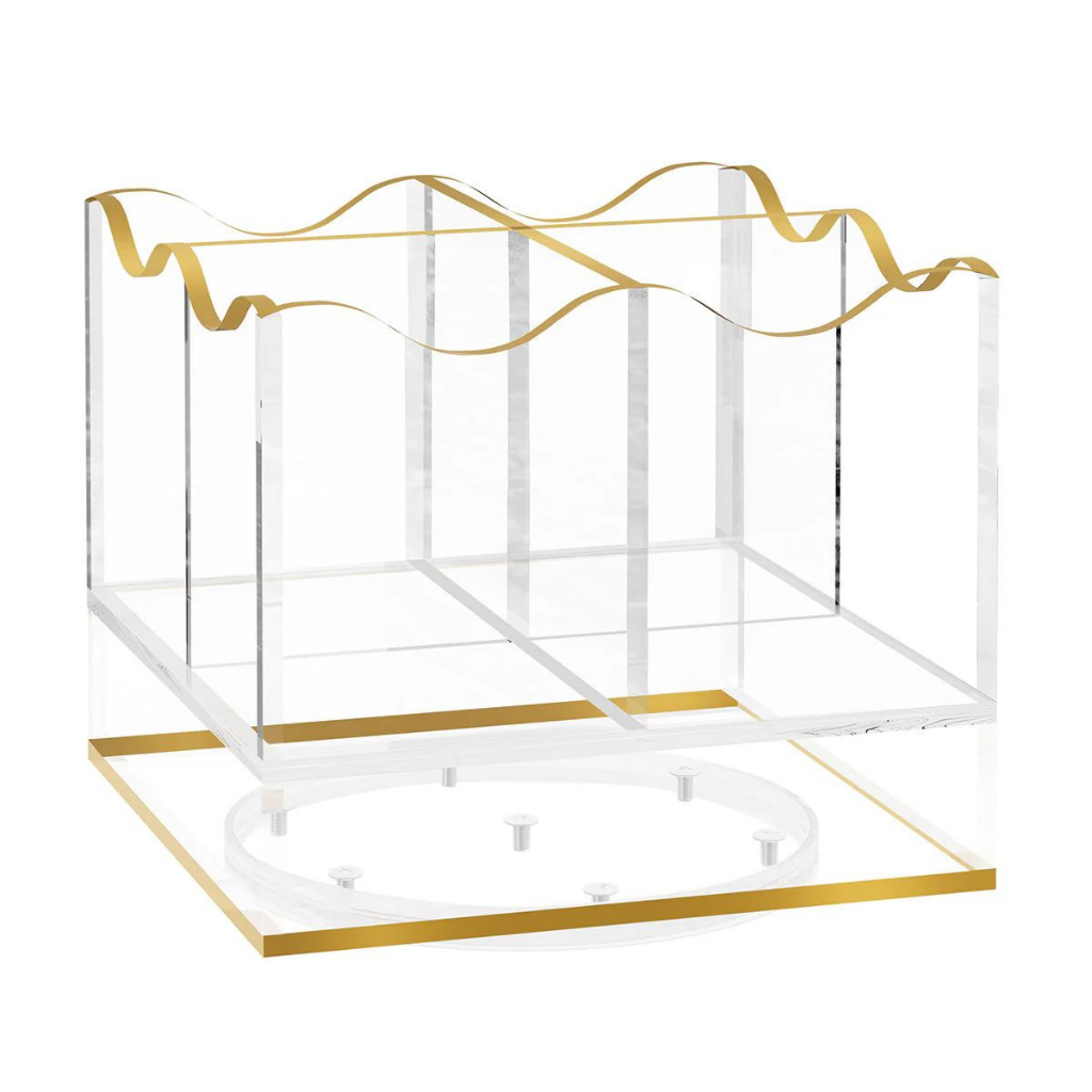 Gold Swivel Wave Cutlery Holder