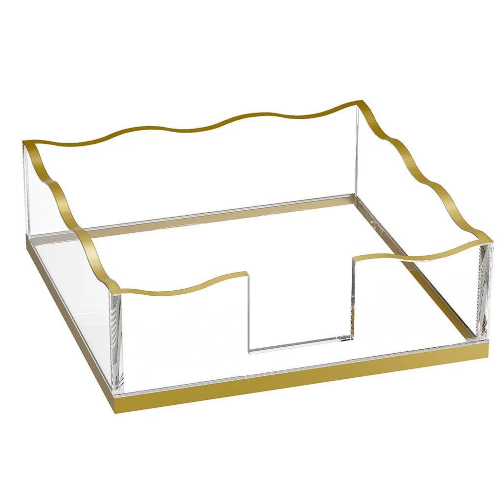 Gold Wavy Napkins Holder