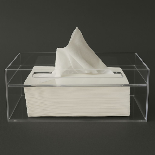 Acrylic tissue box