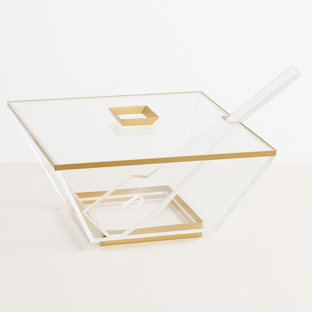 Gold magnetic salad bowl