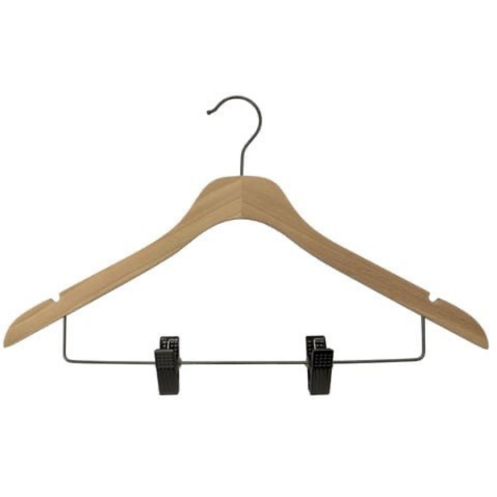 Beige Wood Slimline Skirt Attachment Hanger