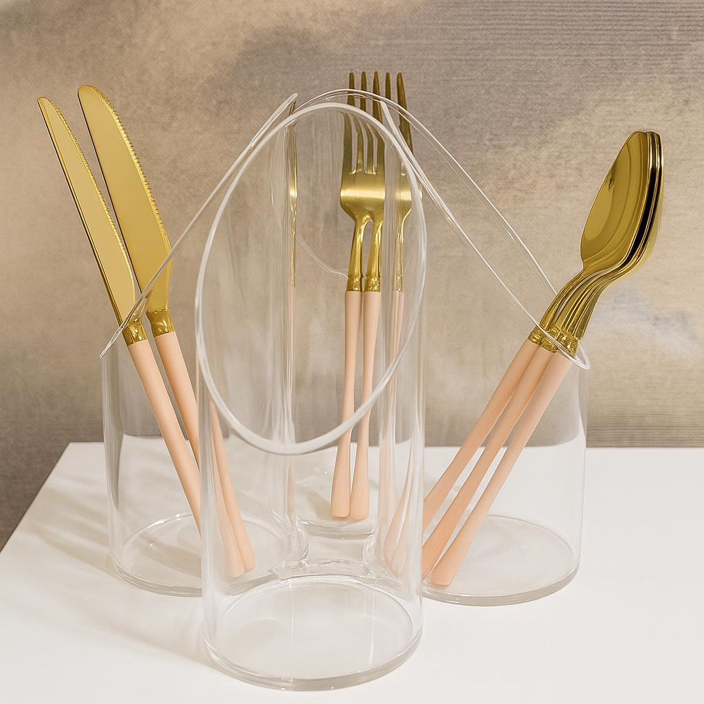 Acrylic cup/cutlery organizer